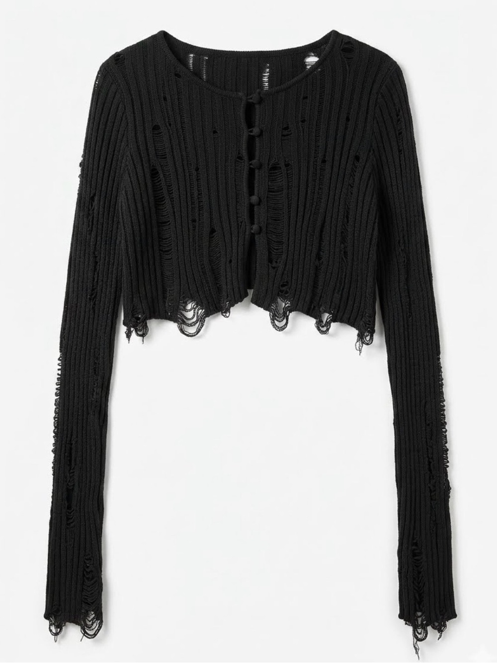 Urban Outfitters Black Distressed
Gracie Laddered Cropped Cardigan
Grunge Small
